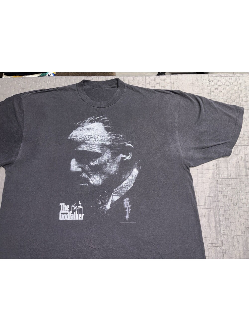 The Godfather Marlon Brando Don Vito Corleone Black Graphic T Shirt Movie sz 2XL